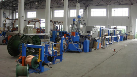 High Speed 60+35mm Insulation Wire Extrusion Line With Auto Take Up Machine