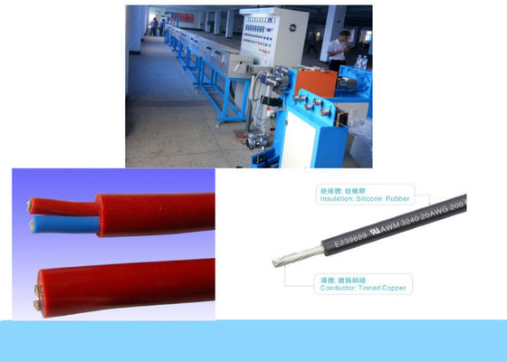 15kw 90kg/H Wire Manufacturing Machine Silicone Cable Extrusion Line