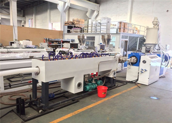 PE Granules Cable Sheathing Machine , 37KW Spiral Pipe Making Machine