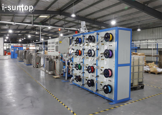 12-24 Cores Single Mode And Multimode Fiber Optic Cable Secondary Coating Production Line