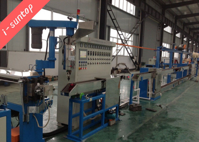 Single Layer 80kg/H Electric Cable Making Machine , 20HP Cable Extruder